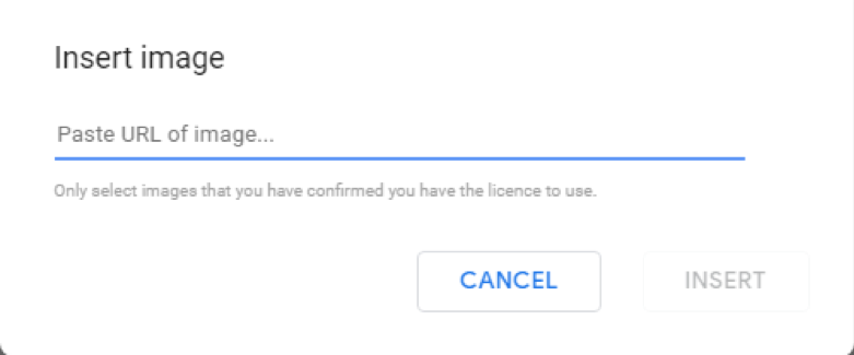 How to insert image by URL Docs