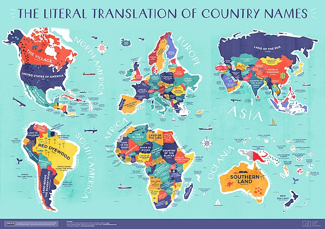 Using creative maps to generate traffic from images, with example from map showing every country_s name translation