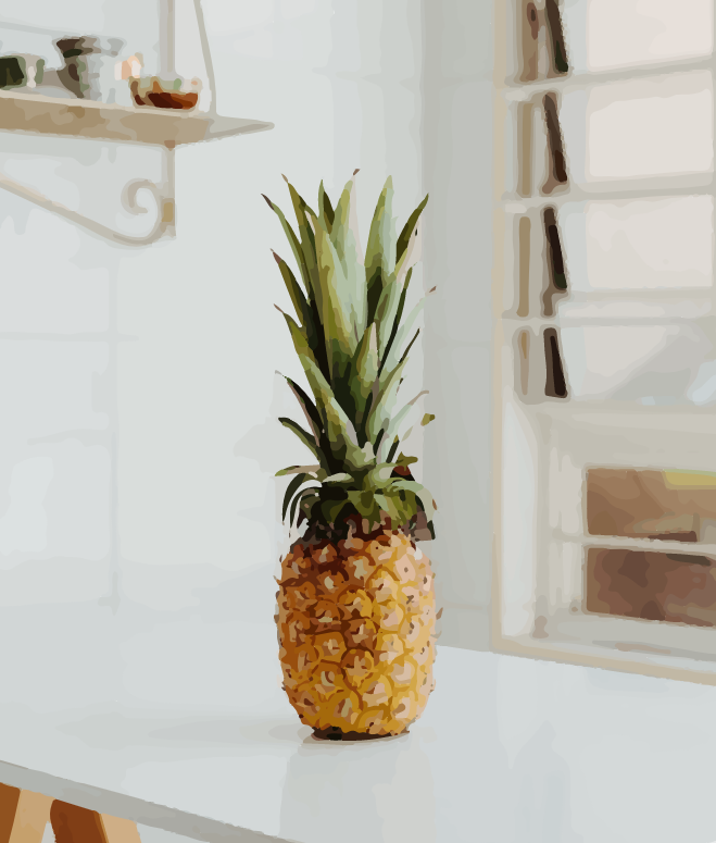 svg picture of a pineapple after changing the XML code