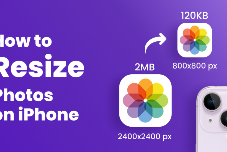 resize photos or reduce size on iPhone