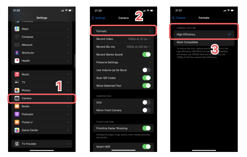 How to reduce the size of your photos on iPhone by changing the camera's capture format