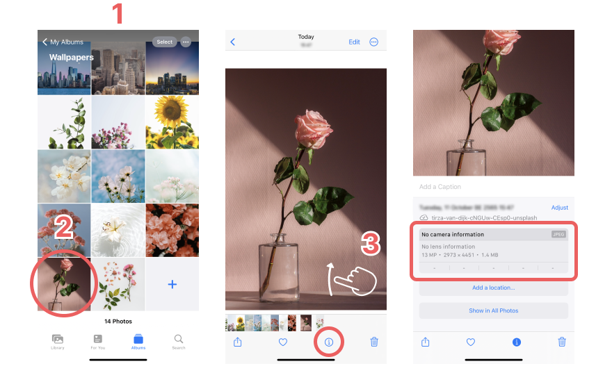 find the photo size of an image on iPhone [iOS 15 and Later]