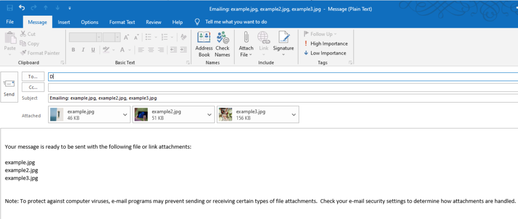 26. Resized images in Outlook as attachments