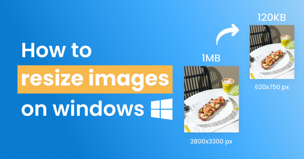 How to resize images on windows