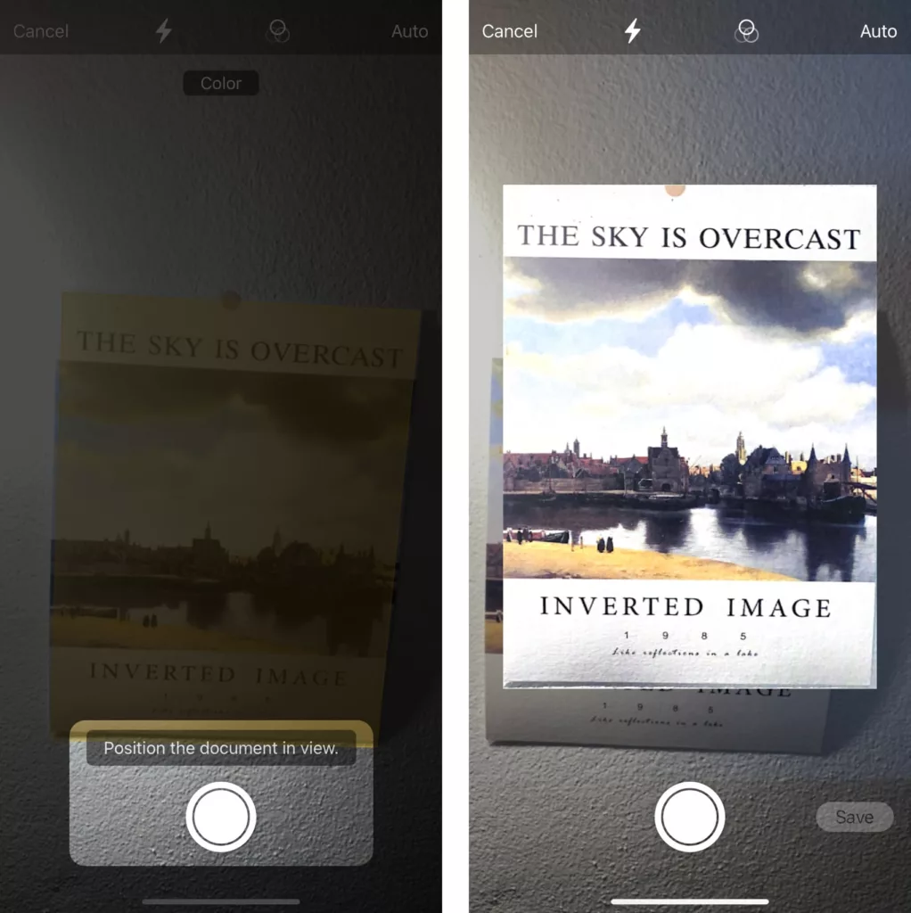 Scan documents from an iPhone to save as PDF