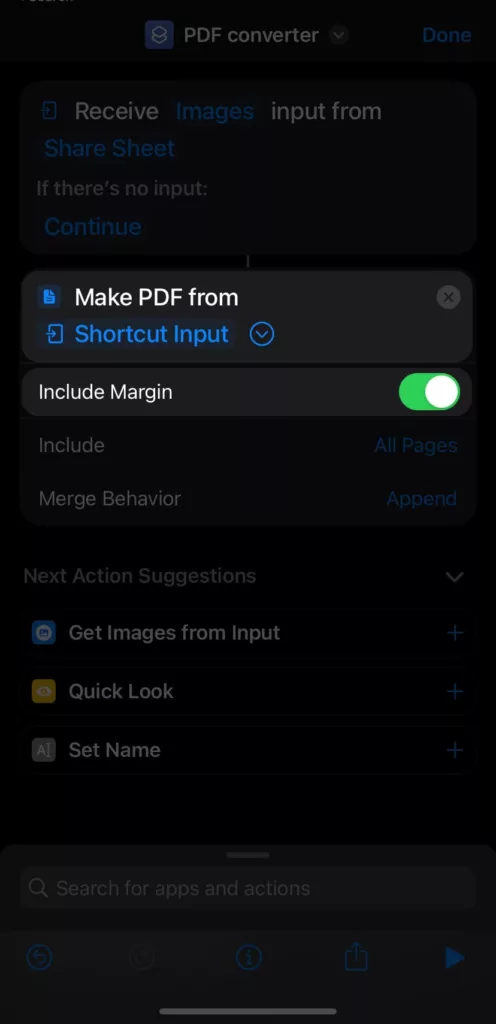 Make PDF include margin on Iphone