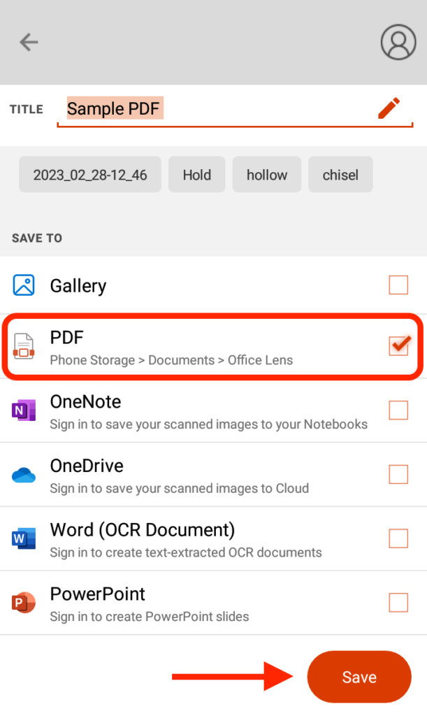 save a pdf icon